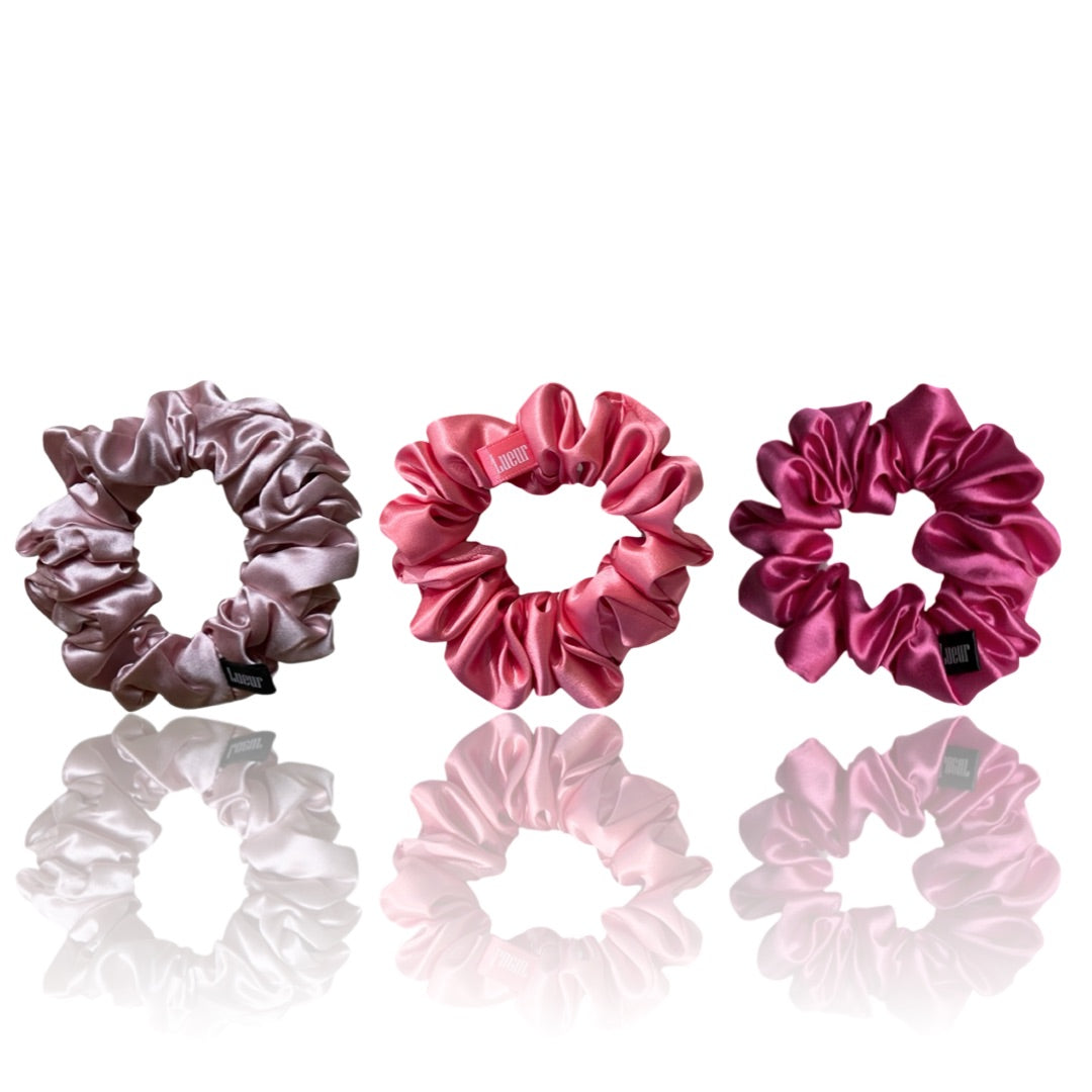 Small Silk Scrunchie - All The Pinks