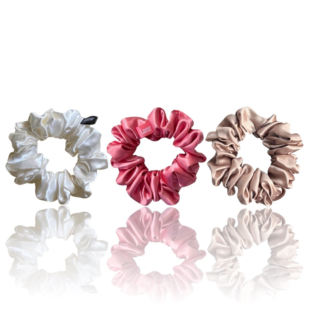 Small Silk Scrunchie - we love Watermelon