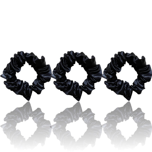 Small Silk Scrunchie - Midnight Set