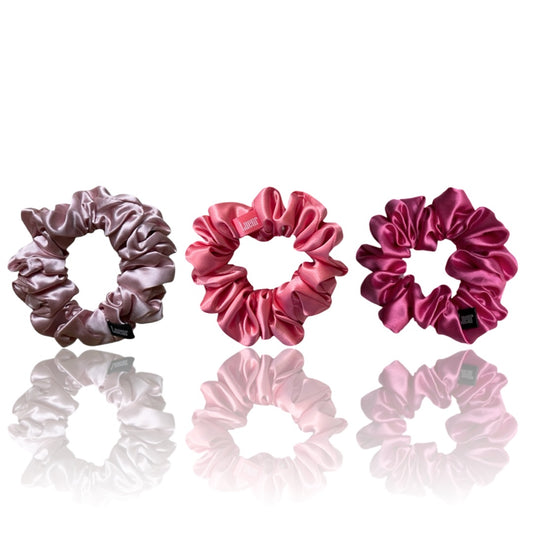 Small Silk Scrunchie - All The Pinks