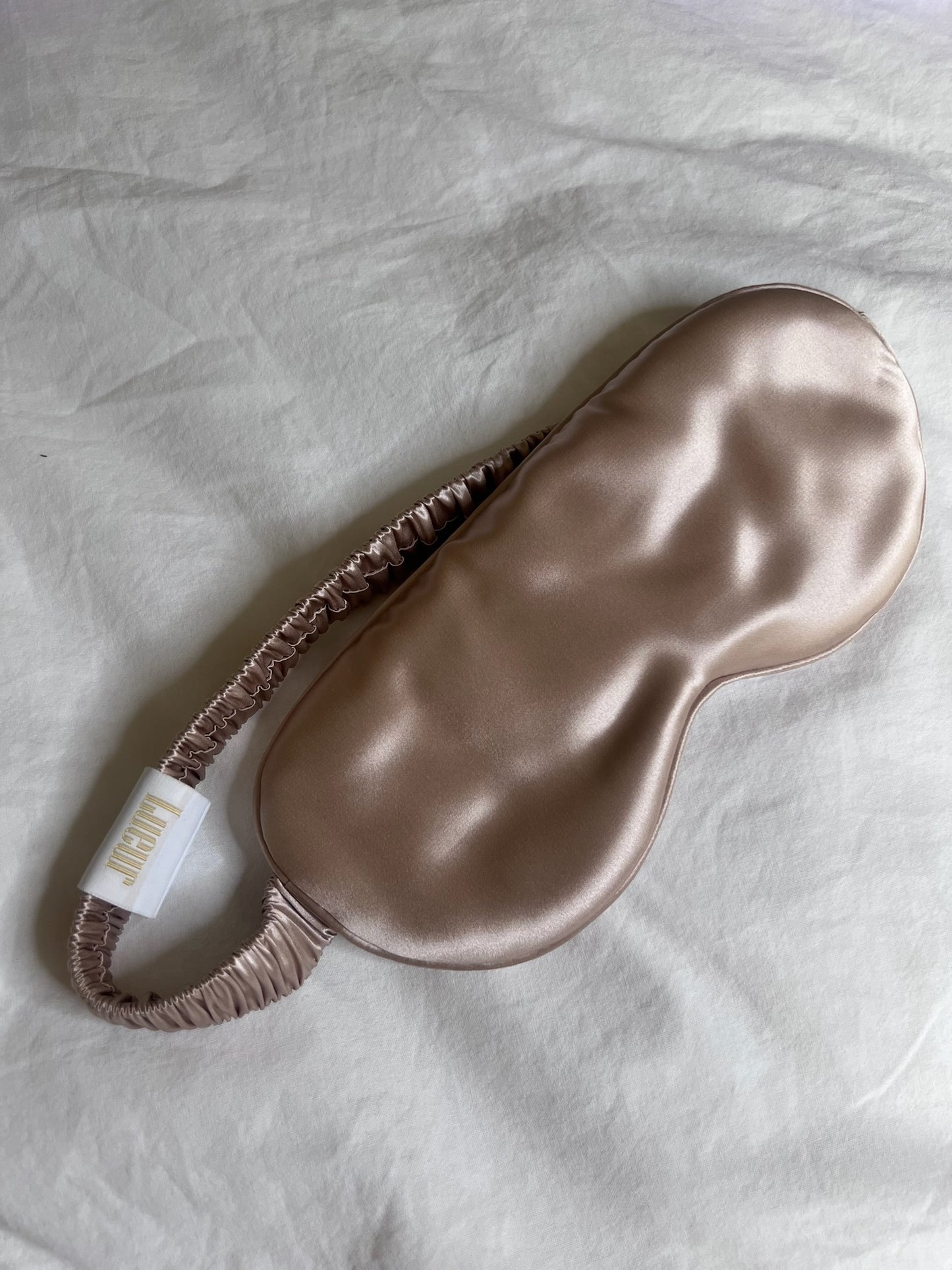 Silk Eye Mask in Caramel